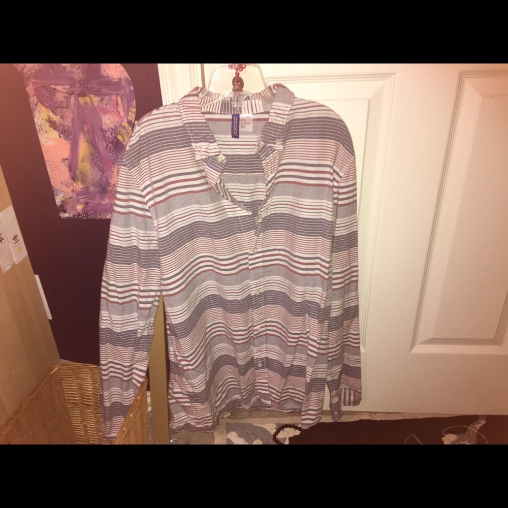 H&M divided striped button down. Size M